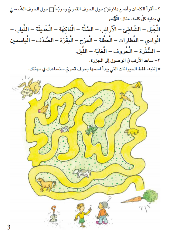 Solar and lunar letters/ الحروف الشمسية والقمرية