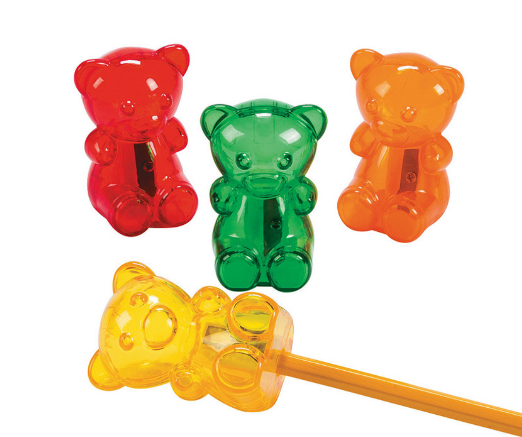 Gummy Teddy Bear Pencil Sharpeners